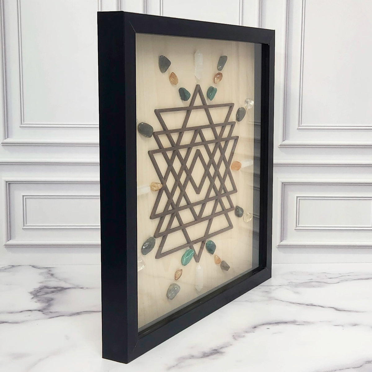 Manifestation crystal grid, side angle view