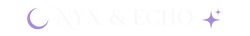 Nyx and Echo logo, the name between a crescent moon and a star